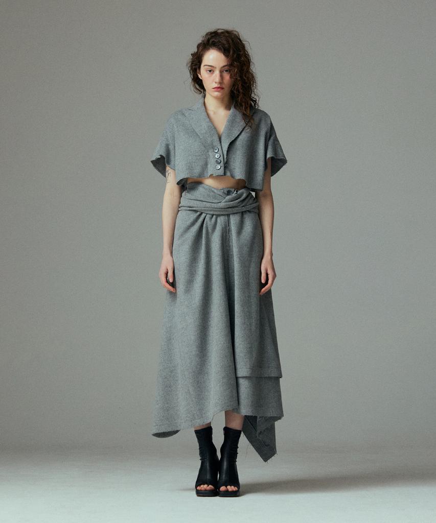 Mmam Sleeveless Crop Coat