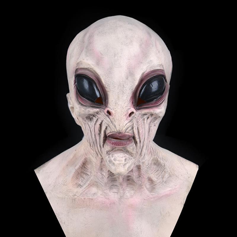 

Реалістична маска інопланетянина Моторошна маска на Хелловін Маска з латексу для дорослих із смішним візерунком Для костюмованої вечірки на Хелловін Реквізит