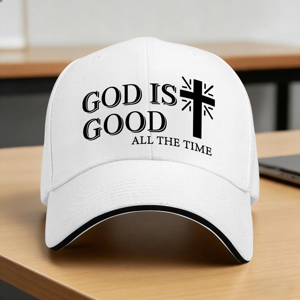 God is Good Christian Jesus Cross Baseball Cap Unisex Custom DIY Trucker Hat Sun Visor Outdoor Sport Snapback Cap Gift Idea
