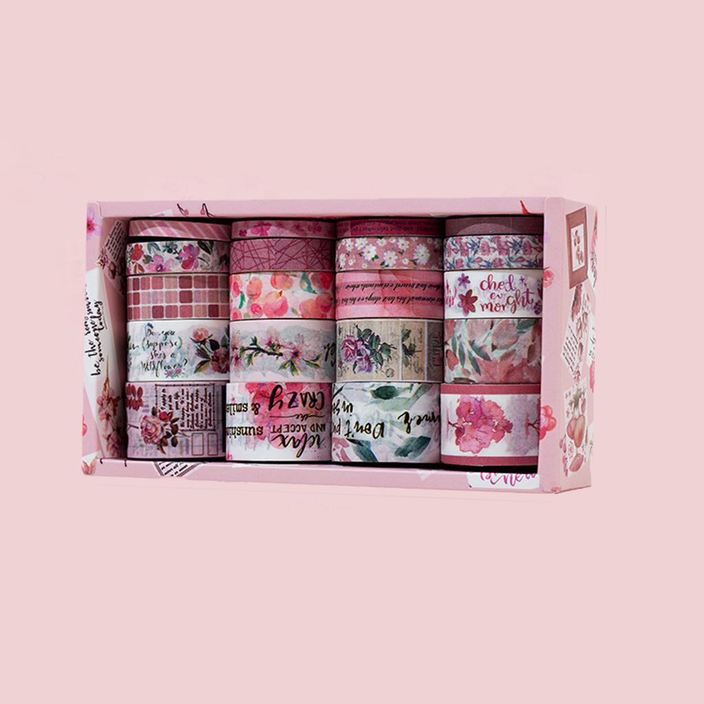 20 Rollen Washi Tape Set mit niedlichen Pflanzen- und Blumenmustern, Dekoratives Masking Tape geeignet für Scrapbooking und Notizbücher