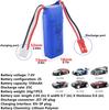 7.4V 550mAh 751845 Lithium Battery for Wltoys K969 K979 K989 K999 P929 P939 | High Capacity, Long Runtime | Safe & RC-Compatible, Blue