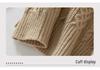 Fuzzy Solid Color Knit Cardigan: European & American Style Women's Retro Loose Long Sleeve Sweater for Autumn & Winter