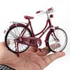 Modelo de Bicicleta Retro de Metal 1:10 Mini Bicicletas Artesanías de Escritorio Bicicleta Clásica Juguete Accesorio para Casa de Muñecas Decoración del Hogar Juguetes para Niños