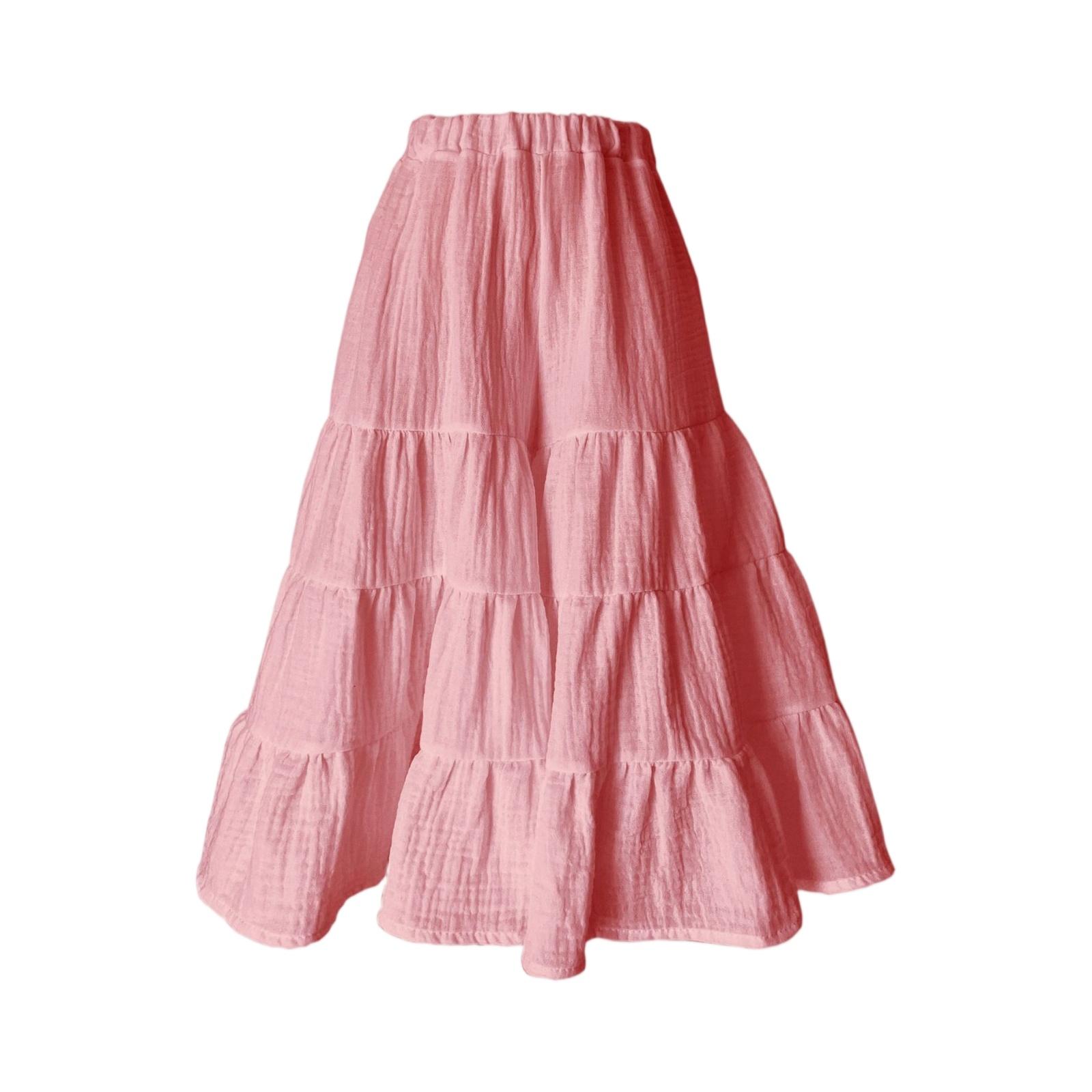 

Girls Wide Leg Pants - Crinkle Cotton Flared Bottoms 80