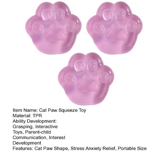3 bucăți jucărie transparentă pentru strângerea labei de pisică pentru ameliorarea stresului jucărie senzorială transparentă pentru pisicuță