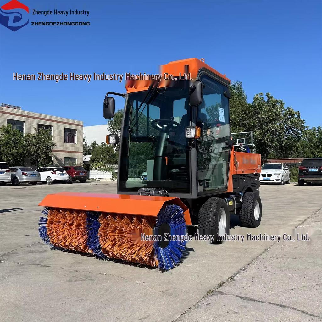 Compact Multi-Functional Snow Sweeper: Snow Removal & De-Icing Machine