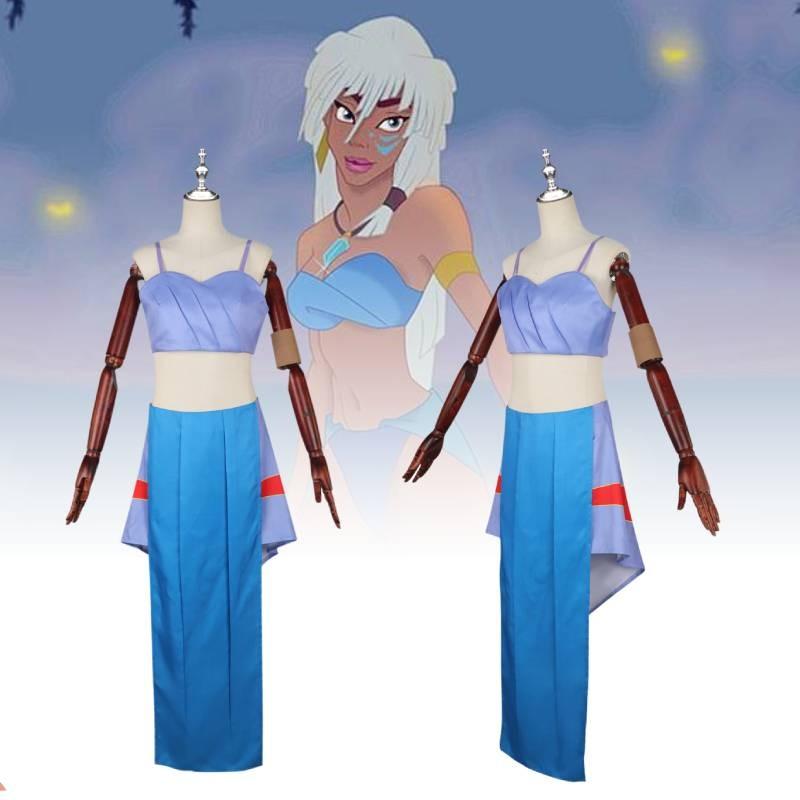 The Lost Empire Princess Kida Cos Clothing Movie Cosplay Perform Party Theatre