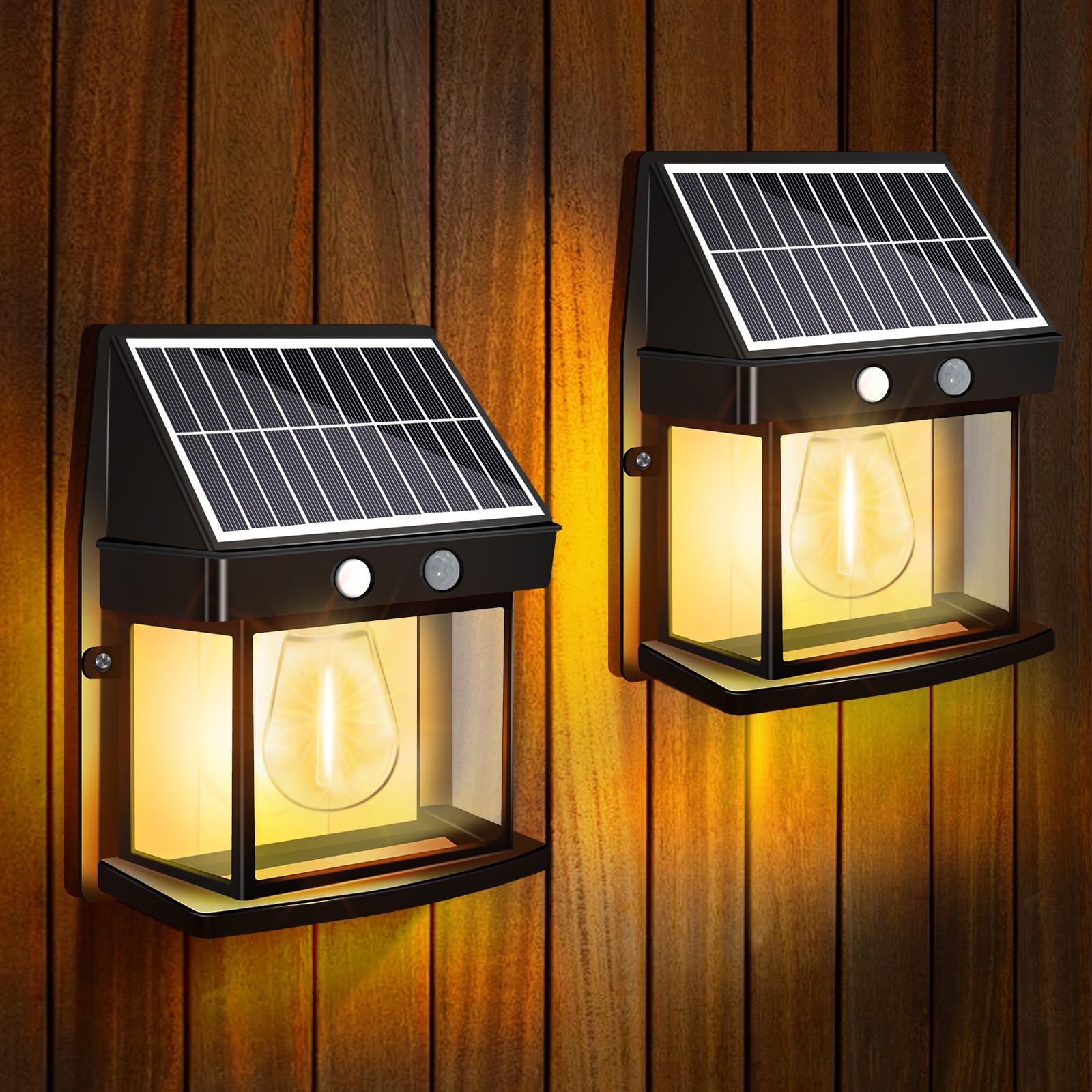 

KINGHE Солнечный Наружный Настенный Столбовой Кронштейн Автоматически Включается Идеально подходит для Переднего Античного Ретро Стильного Декоративного Набора из 2 Фонарей, Свет, Свет, Свет,