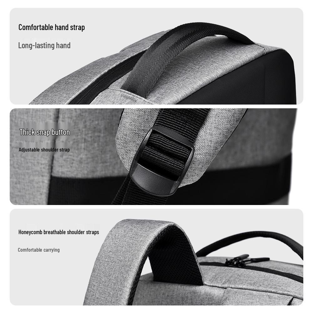 Men's Large Capacity USB Laptop Backpack for College Students and Commuters