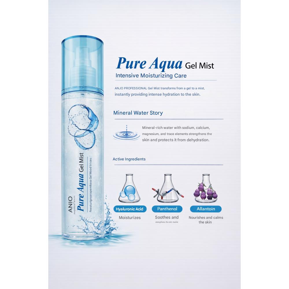 ANJO Professional Gel Mist Pure Aqua 120ml – The Mineral Thermal Therapy