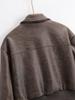 Women's 2025 Autumn Stylish Faux Leather Pilot Jacket with Large Pocket Detail
