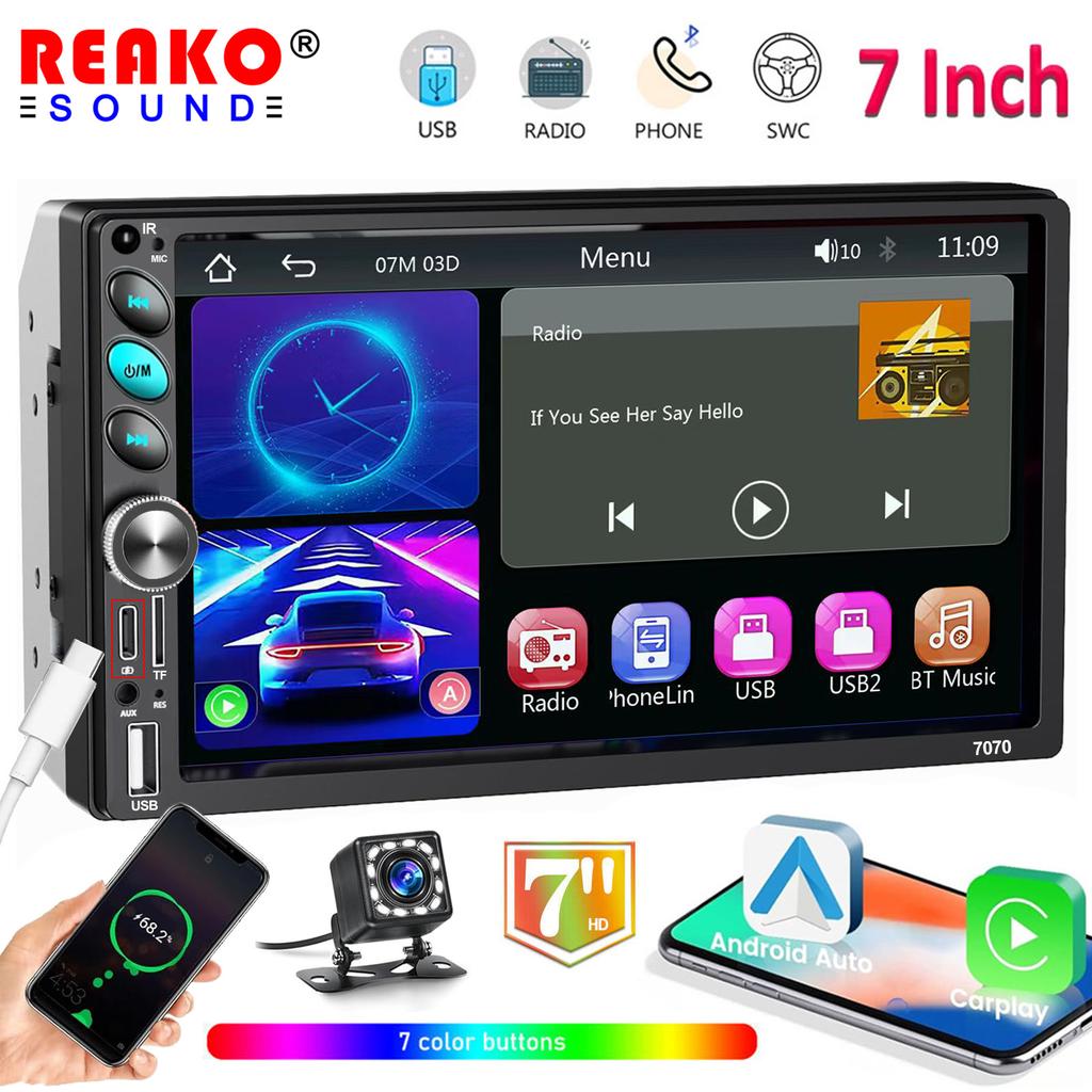 Carplay Autoradio 2din Touchscreen Auto Stereo Mp5 Player Mit Bluetooth Mirrorlink USB 2 Din Autoradio Für Universal