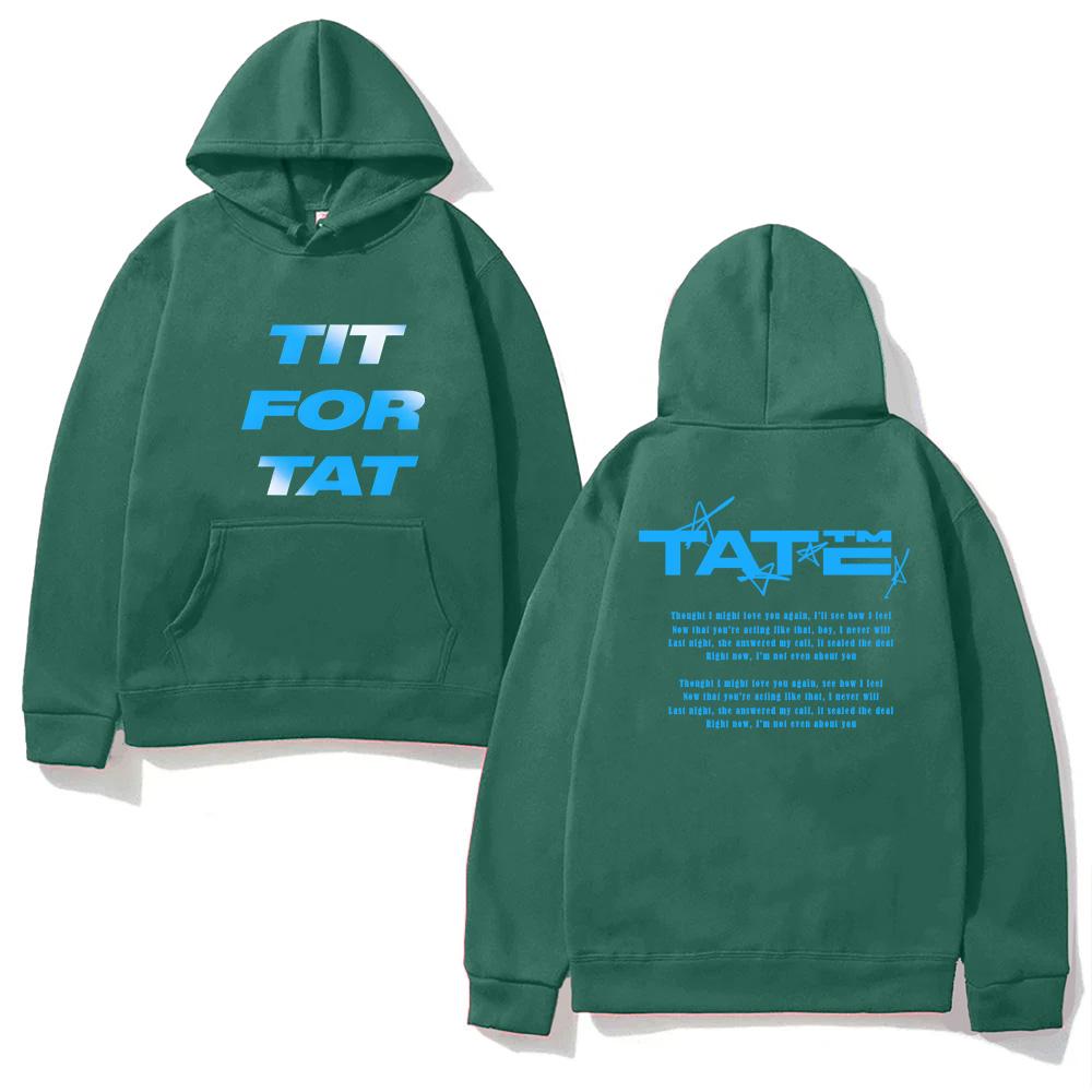 Tate McRae TITFORTAT NEW Album Hoodie for Autumn/Winter 2025 New Grunge Sweatshirts Punk Long Sleeve Clothing Hooded Pullovers