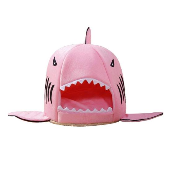 Bequeme Höhlenform Hundehütte Hai Form Katze Hund Haustier Weiches Nest