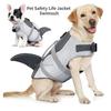 Haifisch-Rettungsweste für Hunde, verbesserter Auftrieb, Schwimmkleidung für kleine Hunde, Sicherheitsweste mit Griff für mittelgroße und große Hunde, Surfen