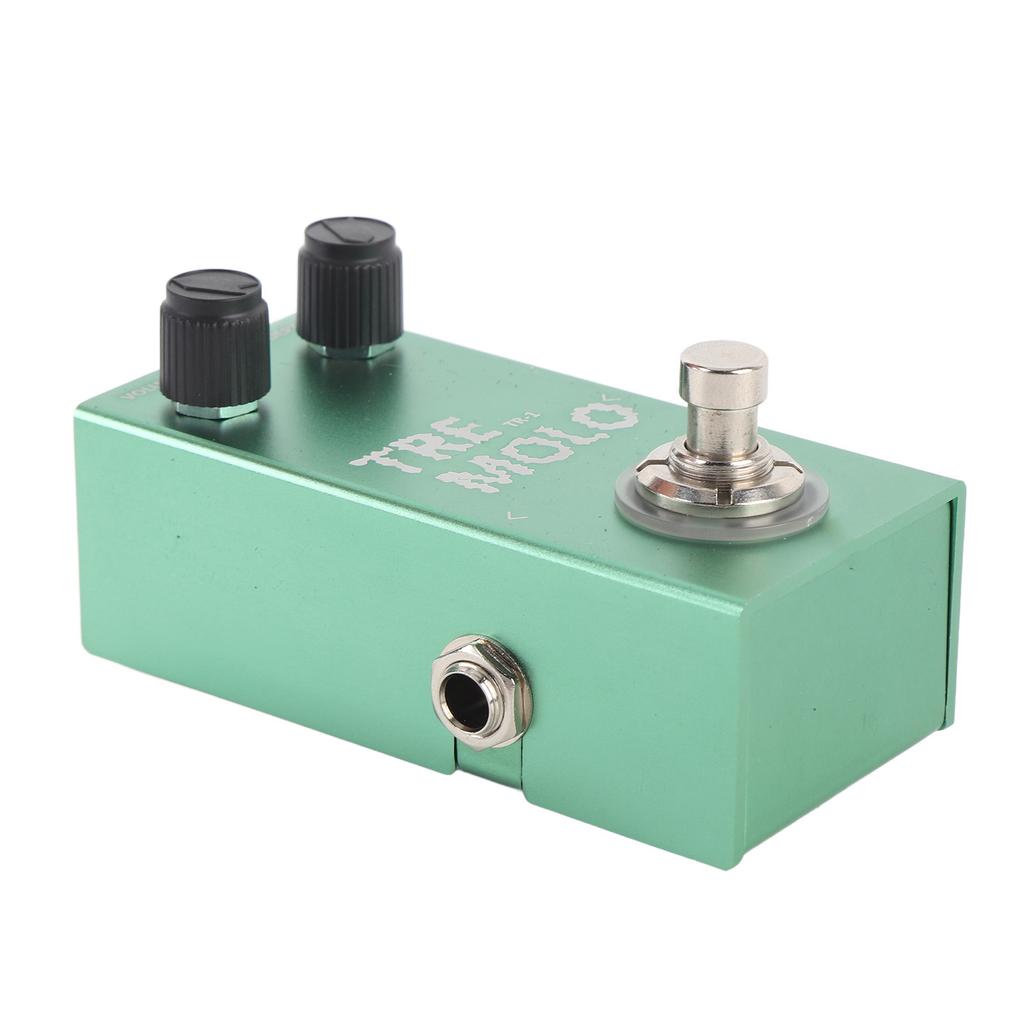Tremolo Effect Pedal 6.35mm Input Output Interface Bass Electric Guitar Tremolo Pedal with LED Light