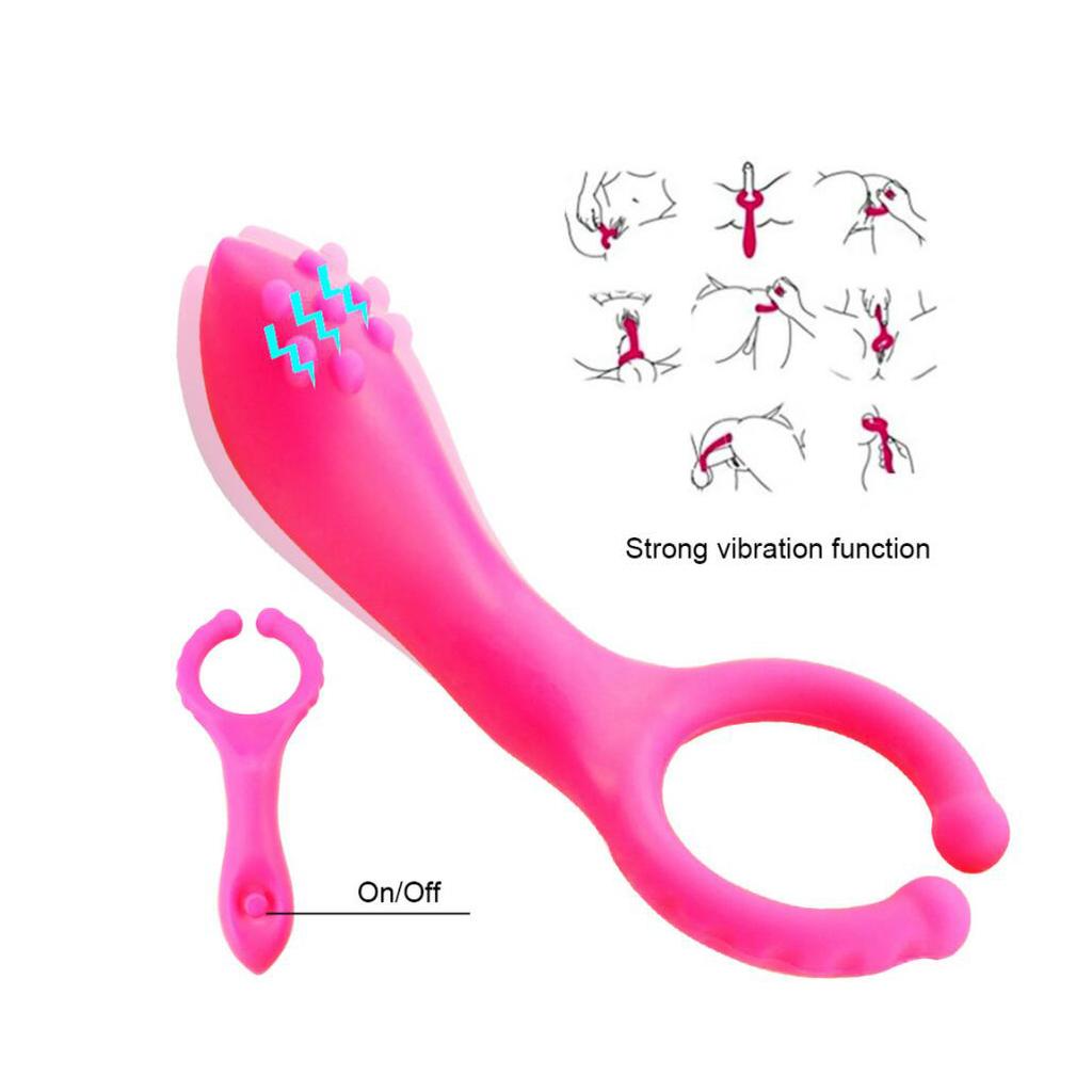 Cock G-spot Clitoris Stimulator Vibration Ring Clitoris Clip Adult Sex Toys Electric Male Penis Vibrator Ring Delay