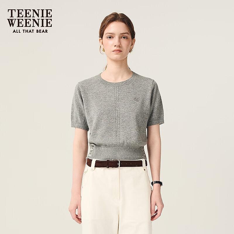 Teenie Weenie Women's Shawl-Style Short Sleeve Knit Sweater