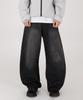 Opeumeideu Dart Curved Wide Denim Pants