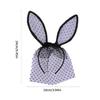 Stylish Rabbit Ears Lace Hairband Cute And Hair Accessory Headwear With Round Dots And Delicate Sheer Trim