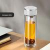 Quick-Open Double-Layer Glass Tea Infuser Bottle