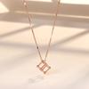 Creative Cube Necklace Women'S Geometric Simple Personality Versatile Ins Cold Wind Pendant Gift Women Premium