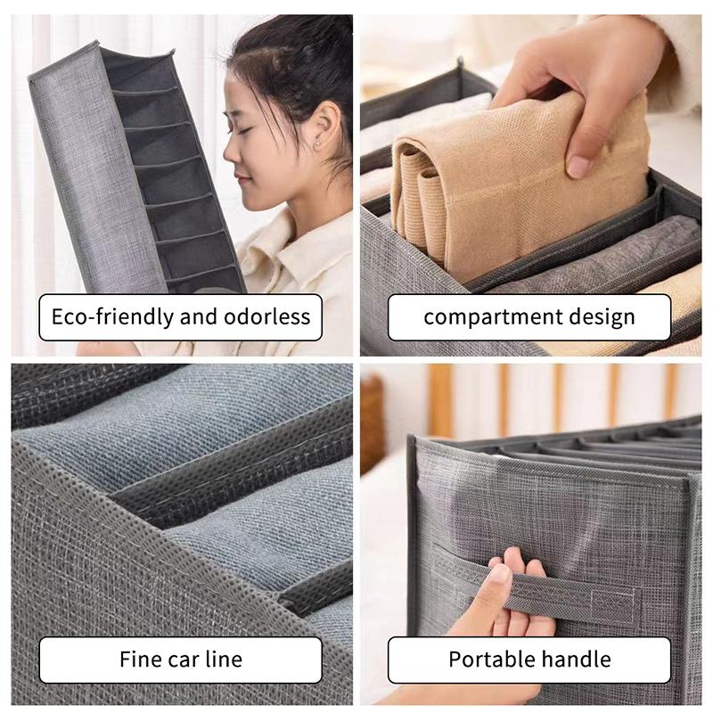 Underwear Organizer 24 Slots Foldable Container Drawer Divider Closet Storage Box for Bras Panties Socks in Bedroom
