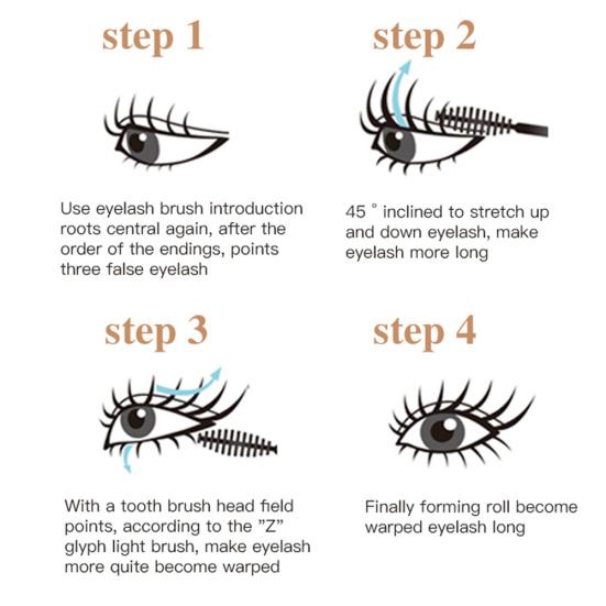 Pudaier Silk Mascara Waterproof Non-smudge Thick Curly Lash Extension Cosmetic