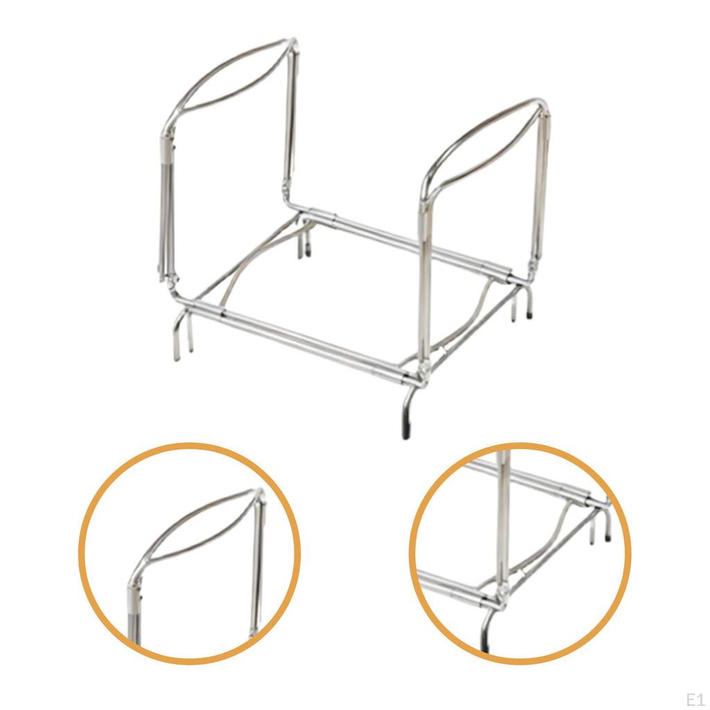 Retractable Steamer Rack Cooking Accessories Versatile Sturdy Construction Heavy Duty Stable Compact