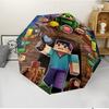 Pixel Game Fashionable Automatic Opening/Closing Folding Umbrella. Portable and Foldable, Ideal for Gift, Travel, and Daily Use.