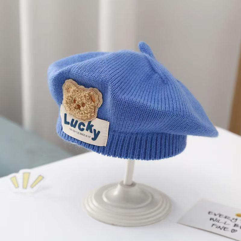 Infant Spring & Autumn Wool Beret - Cute Flower Knit Hat for Boys & Girls