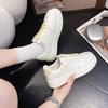 New summer breathable mesh heightening little white shoes women's shoes lace-up casual board shoes sports shoes