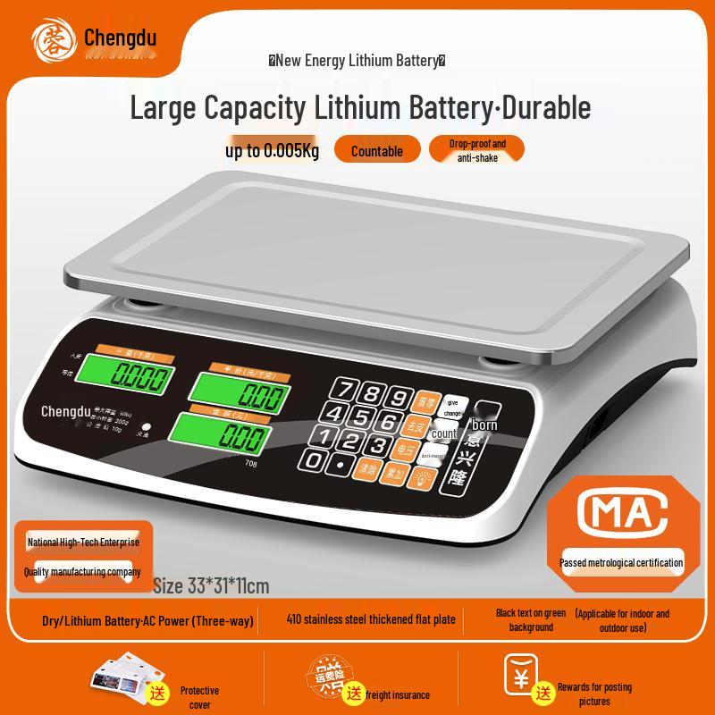 Commercial 30kg Kitchen Scale: Electronic Household Food Weighing Scale