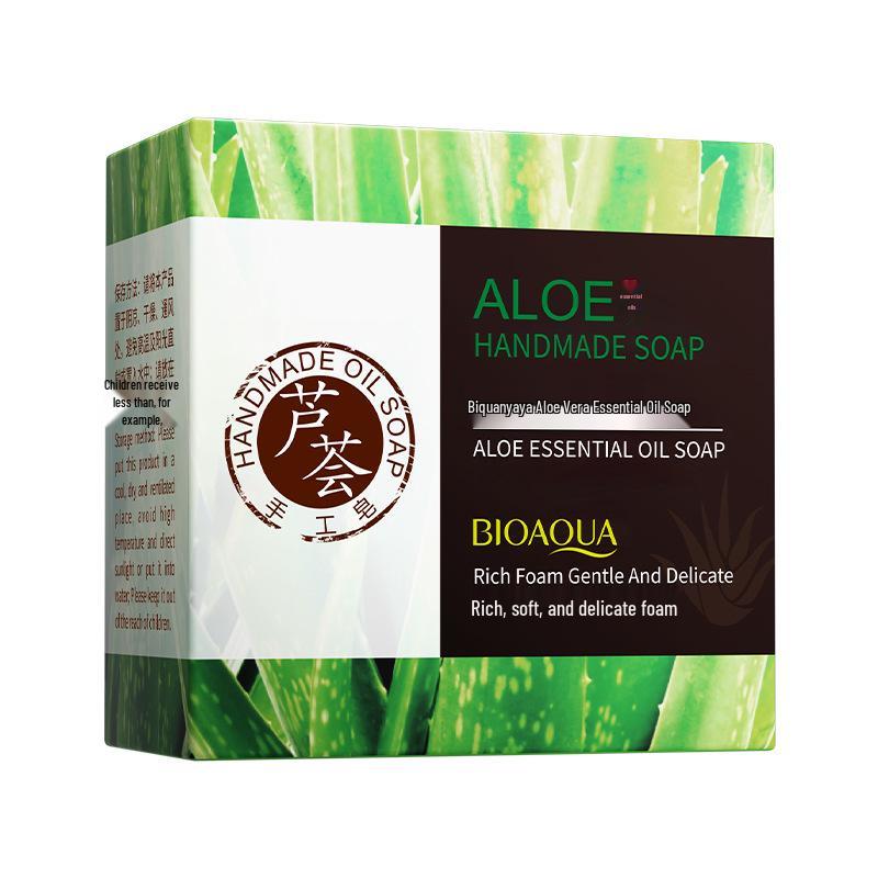 BIOAQUA Bamboo Charcoal Aloe Vera Handmade Facial Cleanser Soap