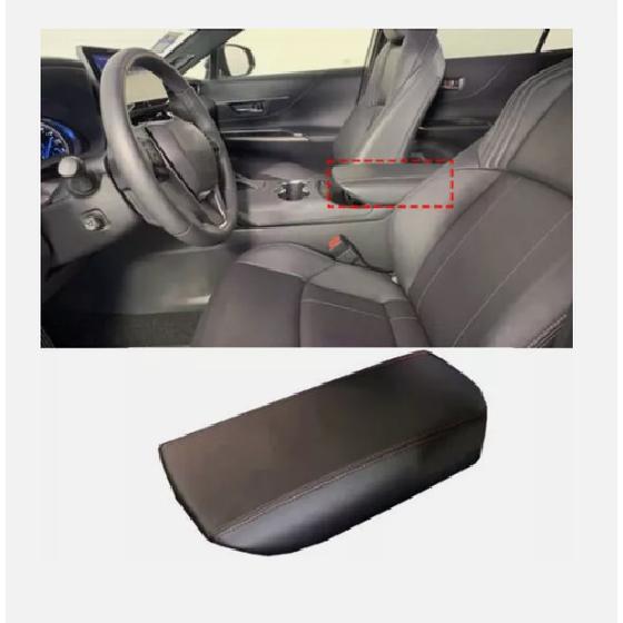 For Toyota Venza -2024 Black Leather Storage Armrest Protective Cover