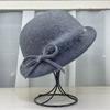 French Romantic High-quality Autumn and Winter Wool Top Hat Women's Retro Elegant Upturned Edge Basin Hat Niche Socialite Beret Hat