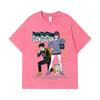 275 GSM Washed T-shirts 100% Cotton Dandadan V1 Momo Okarun Print Unisex Heavy Cotton T Shirt