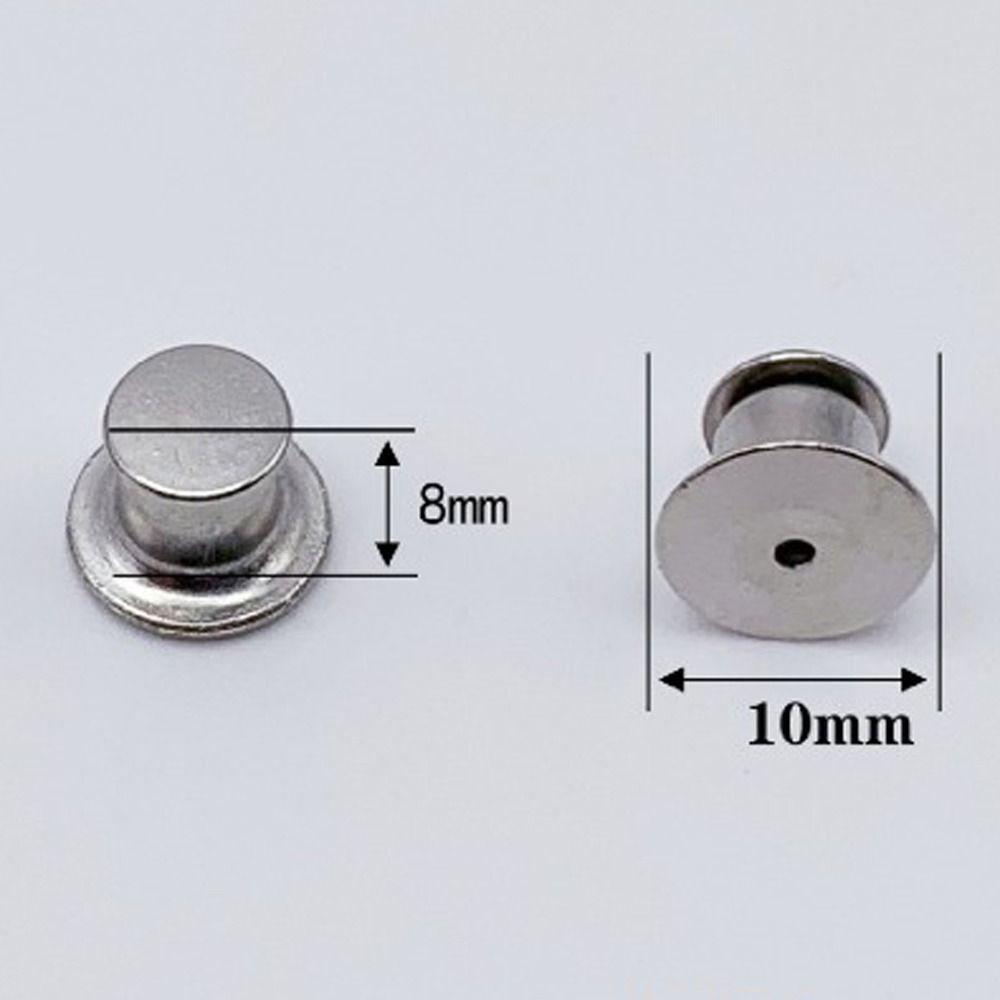 10PCS Surface Polished Metal Locking Pin Keepers Smooth Finish Lock Pin Clasp  For Tie/Badge