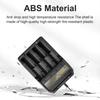 4 Slots Battery Charger 18650 Portable Charger for 3.7V Li-ion Rechargeable Batteries 18650/18490/16340/14500/10440 USB Charger