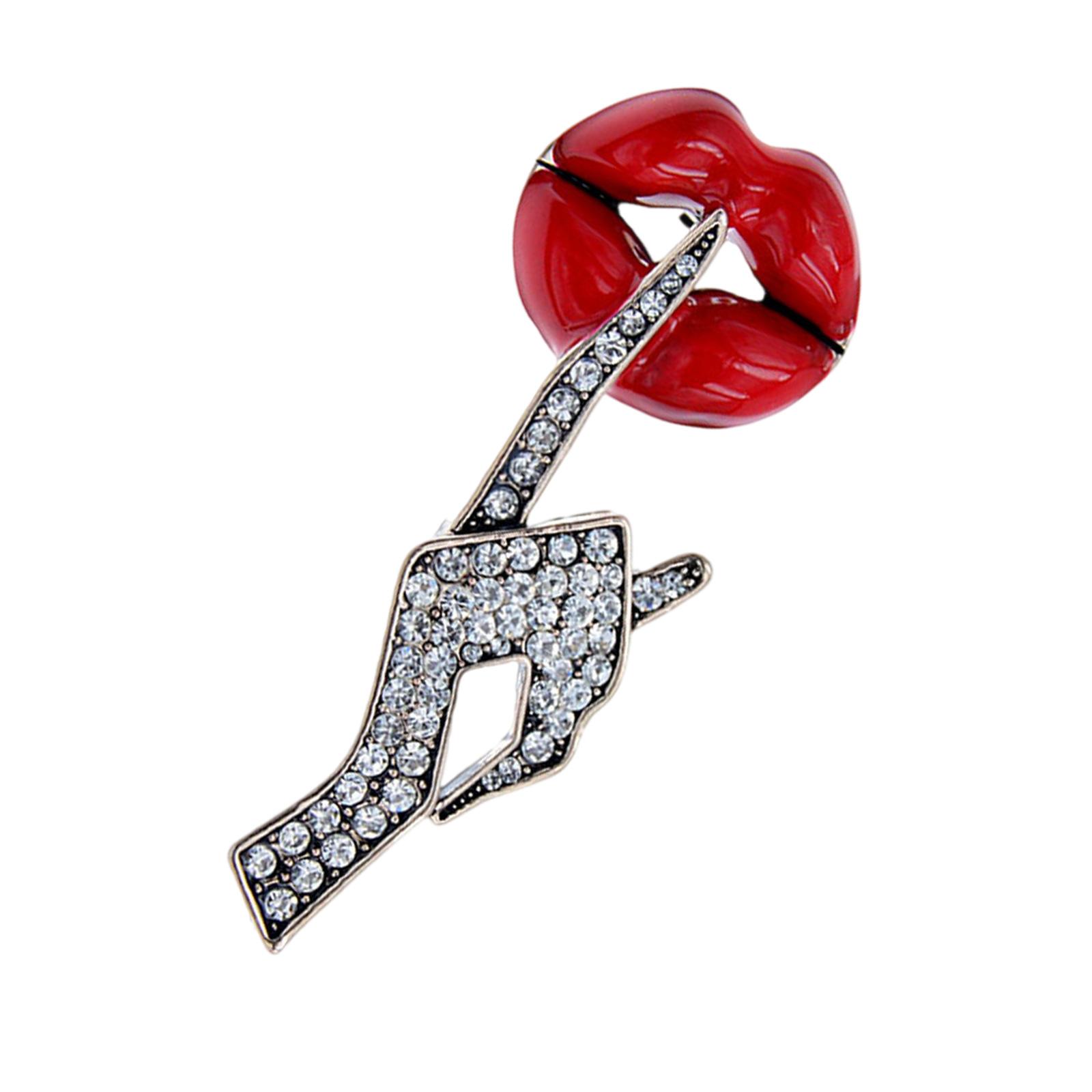 

Многоцелевая Забавная Изысканная Брошь-костюм для губ Элегантные Дизайны Портативный Модный Аксессуар для Исполнителей Повседневный Наряд золотой