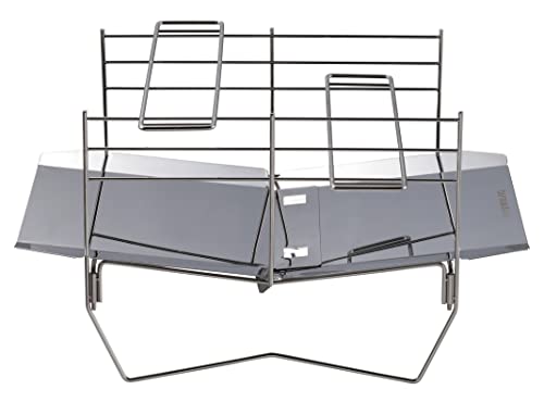 [Amazon.co.jp Exklusiv] Captain Stag Solo Light Grill, Leicht und Kompakt, mit Edelstahlgitter und Aufbewahrungstasche, UY-7043