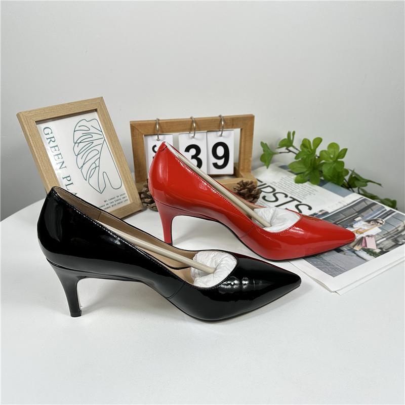 Fashion Women Shoes 2025 Spring Pumps High Heels Pointed Toe All-Match Latest Sandals Ladies Spikes Fine Branded Slimming New African Fa