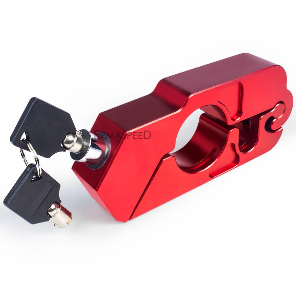 Trava de guidão de motocicleta CNC Trava de motor antirroubo Travas de segurança para motocicleta Scooter Bicicleta de terra Motocross Rua