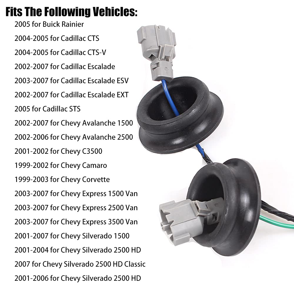 Muge Racing Knock Sensors With Wiring Harness Kit, LS Knock Sensor Kit Compatible With Chevy Silverado Tahoe Suburban Avalanche, GMC Sierra Yukon,