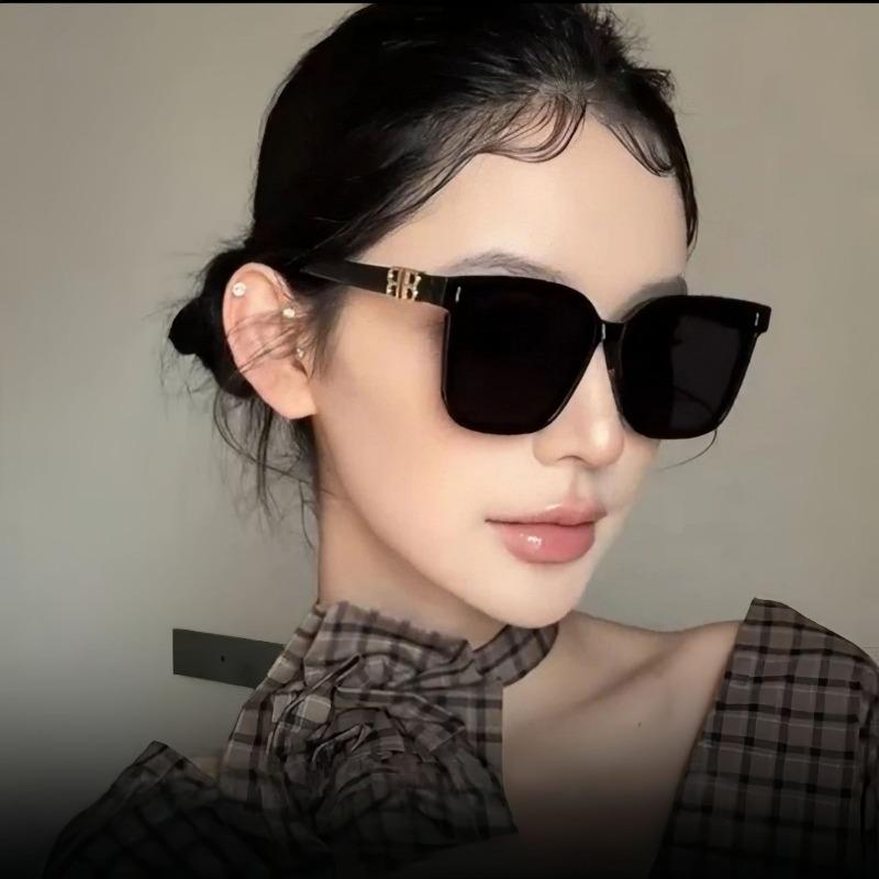 Comfortable Silicone Nose Pad Design Sense Large Frame Sunglasses Advanced Sense Women's Sunscreen Sunglasses Men's Trendy Sunglasses