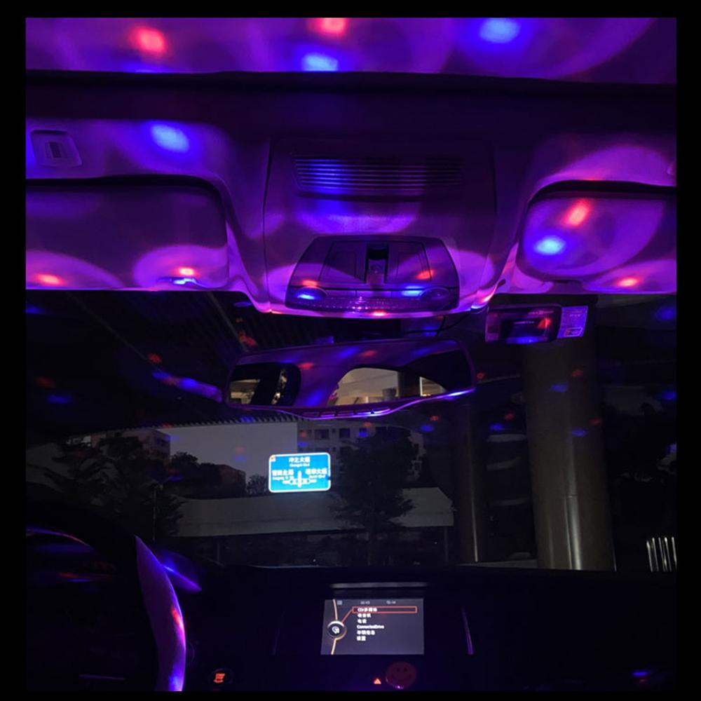 3W lumières d'ambiance de voiture projecteur de toit de voiture lumière DJ lumière Disco fête lampe de décoration ambiante Port USB RGB Auto décoration Soundlights