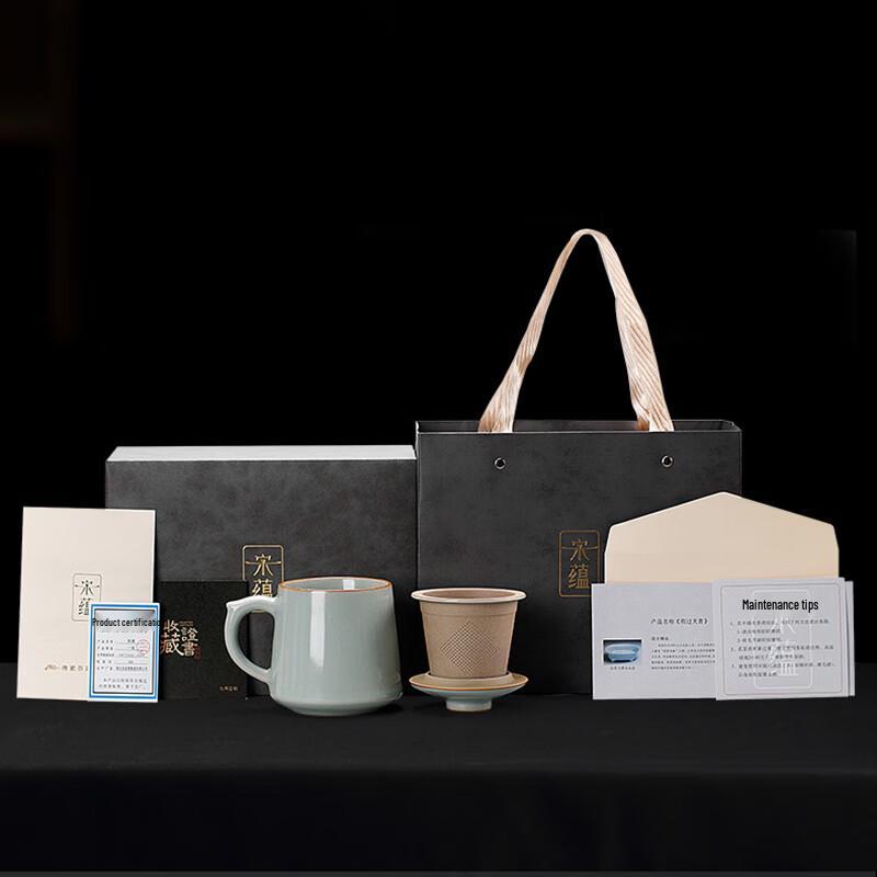 TANGFENG Ru Kiln & Dunhuang Ceramic Tea & Office Cups