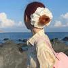 Oversized, White Lace, Headband, Female, 2025 New Model, Korean Style, Rubber Band, French Style, Vintage, Lace Tied Hair