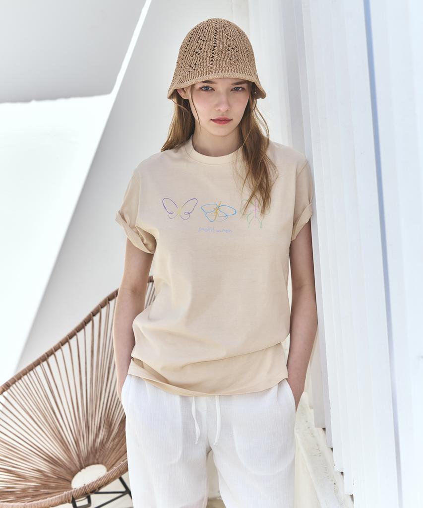 Deuloupisumeon Summer Punching Crochet Bucket Hat [D.Beige]