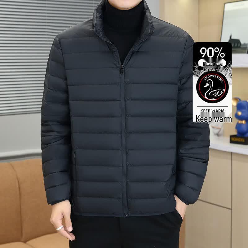 Men s Winter Lightweight Stand Collar Down Jacket 3XL